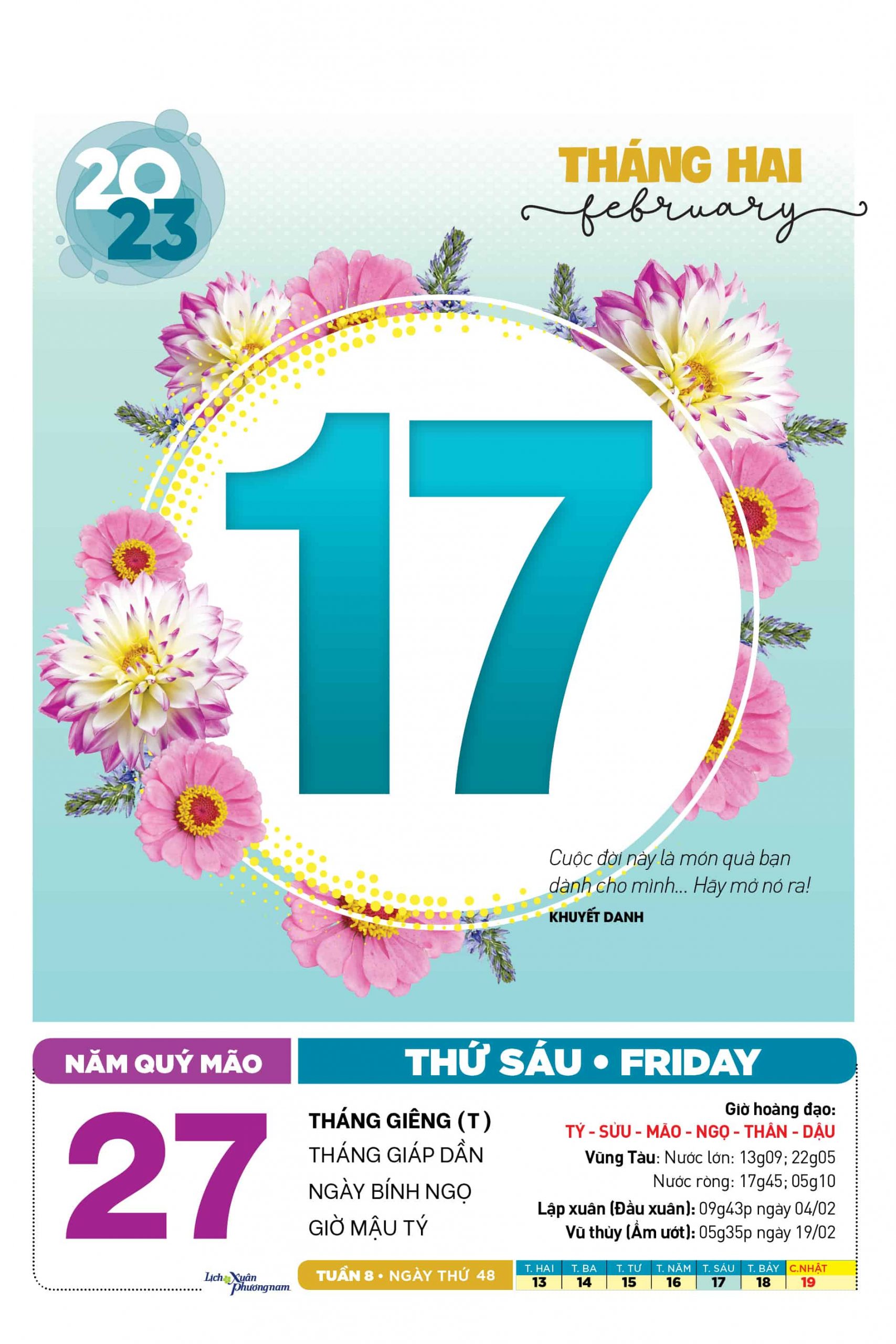 Bộ lịch Bloc 2023 với chủ đề ngày mới nở hoa như reo vui đón chào một cách nồng nhiệt
