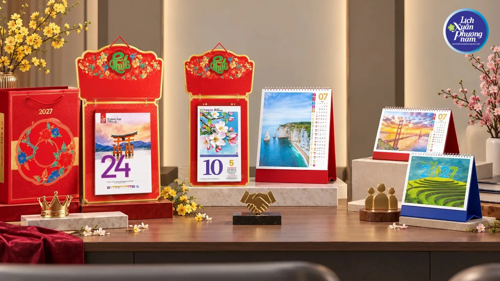 Lịch doanh nghiệp đa dạng, phù hợp nhu cầu quảng bá thương hiệu