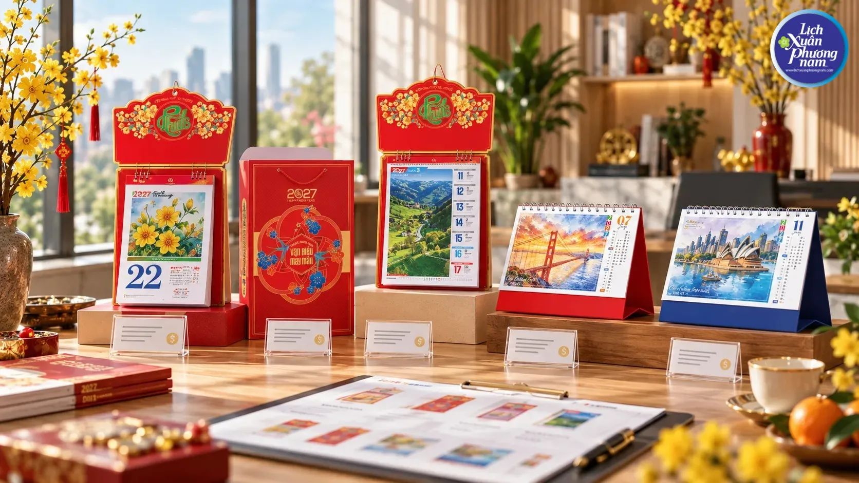 In logo lên lịch giúp lịch Tết trở thành công cụ truyền thông tinh tế