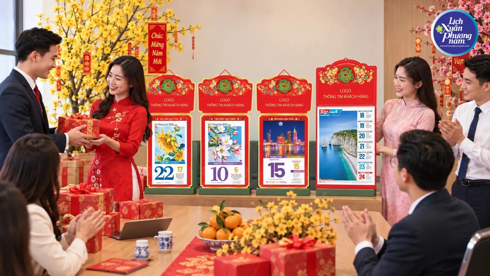 Mẫu lịch bloc làm quà tặng cho khách hàng hoặc đối tác