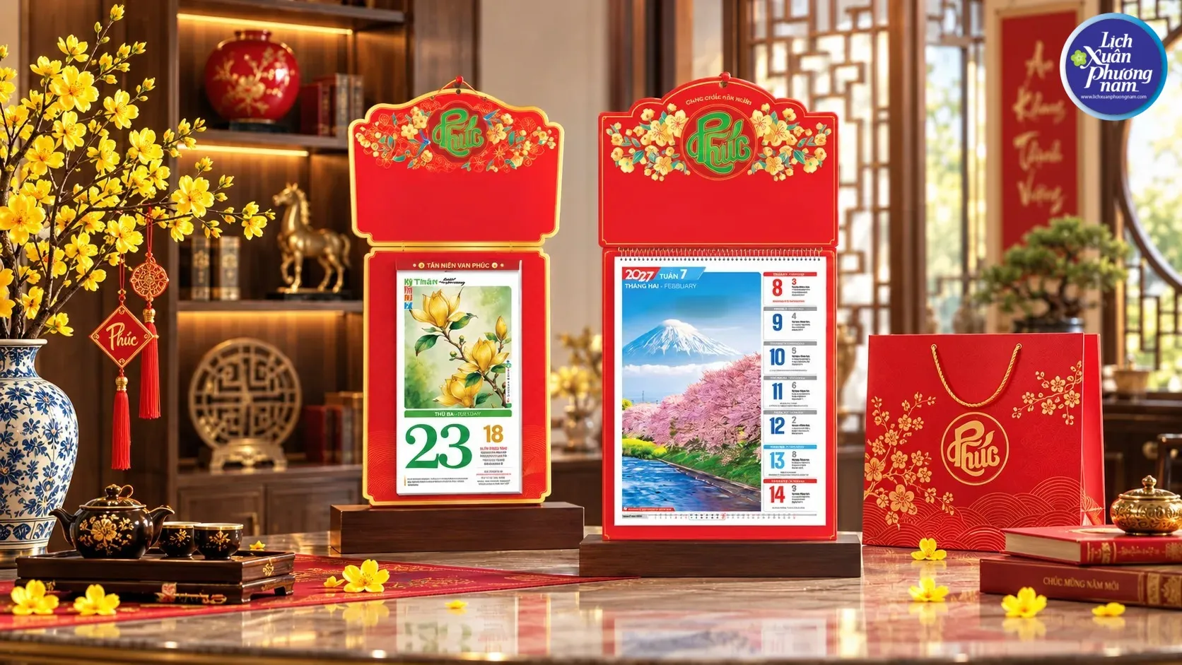 Thiết kế riêng giúp lịch Tết thể hiện sự chuyên nghiệp của doanh nghiệp