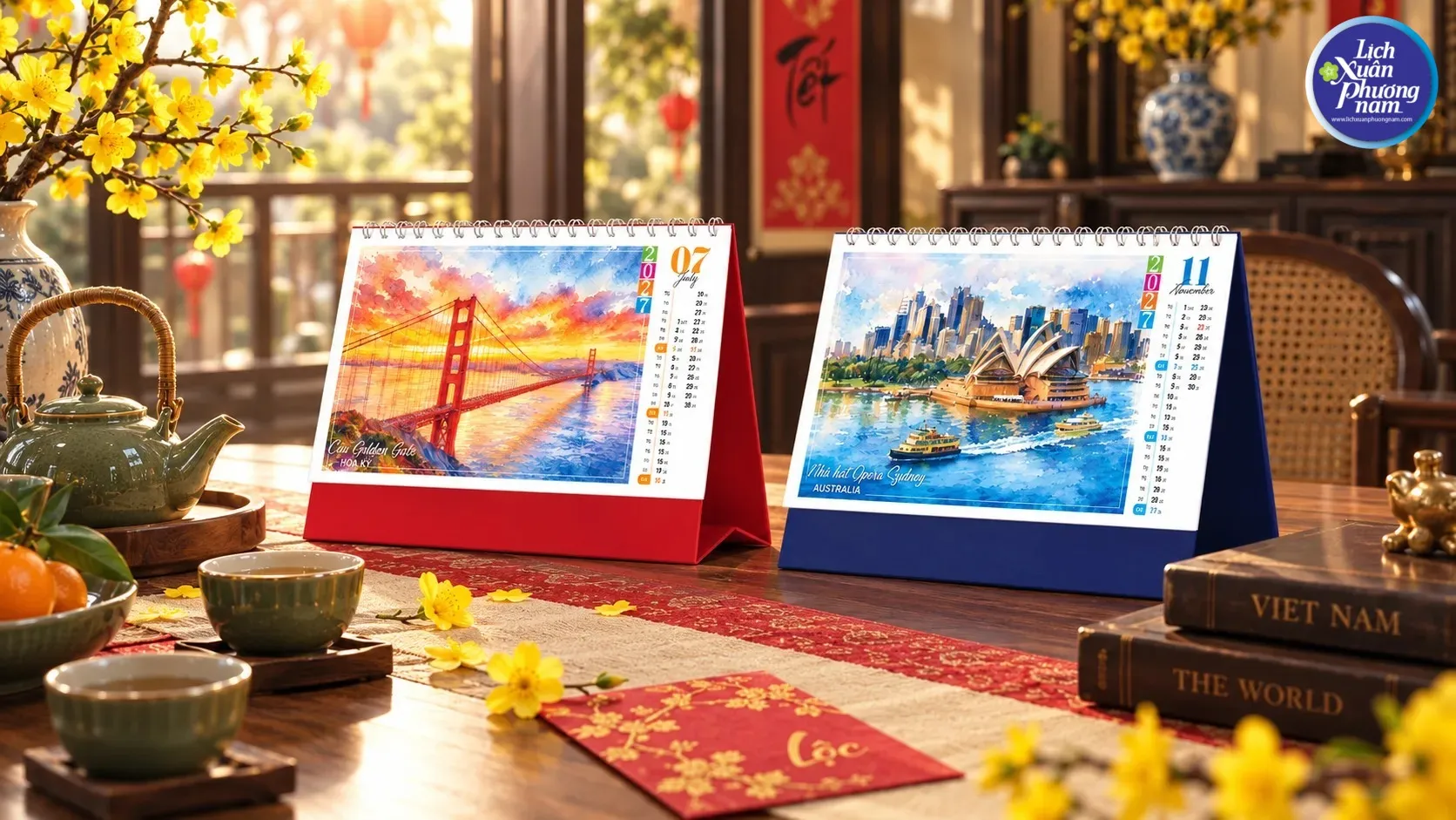 Lịch Tết đẹp giúp không gian thêm chuyên nghiệp, tạo cảm giác tích cực Lịch Tết đẹp giúp không gian thêm chuyên nghiệp, tạo cảm giác tích cực