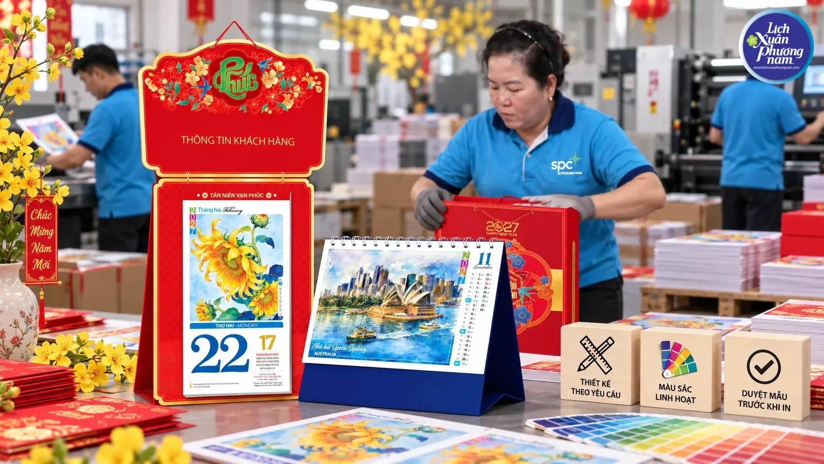 Lịch Tết giúp khích lệ tinh thần, thúc đẩy nhân viên làm việc hiệu quả Lịch Tết giúp khích lệ tinh thần, thúc đẩy nhân viên làm việc hiệu quả