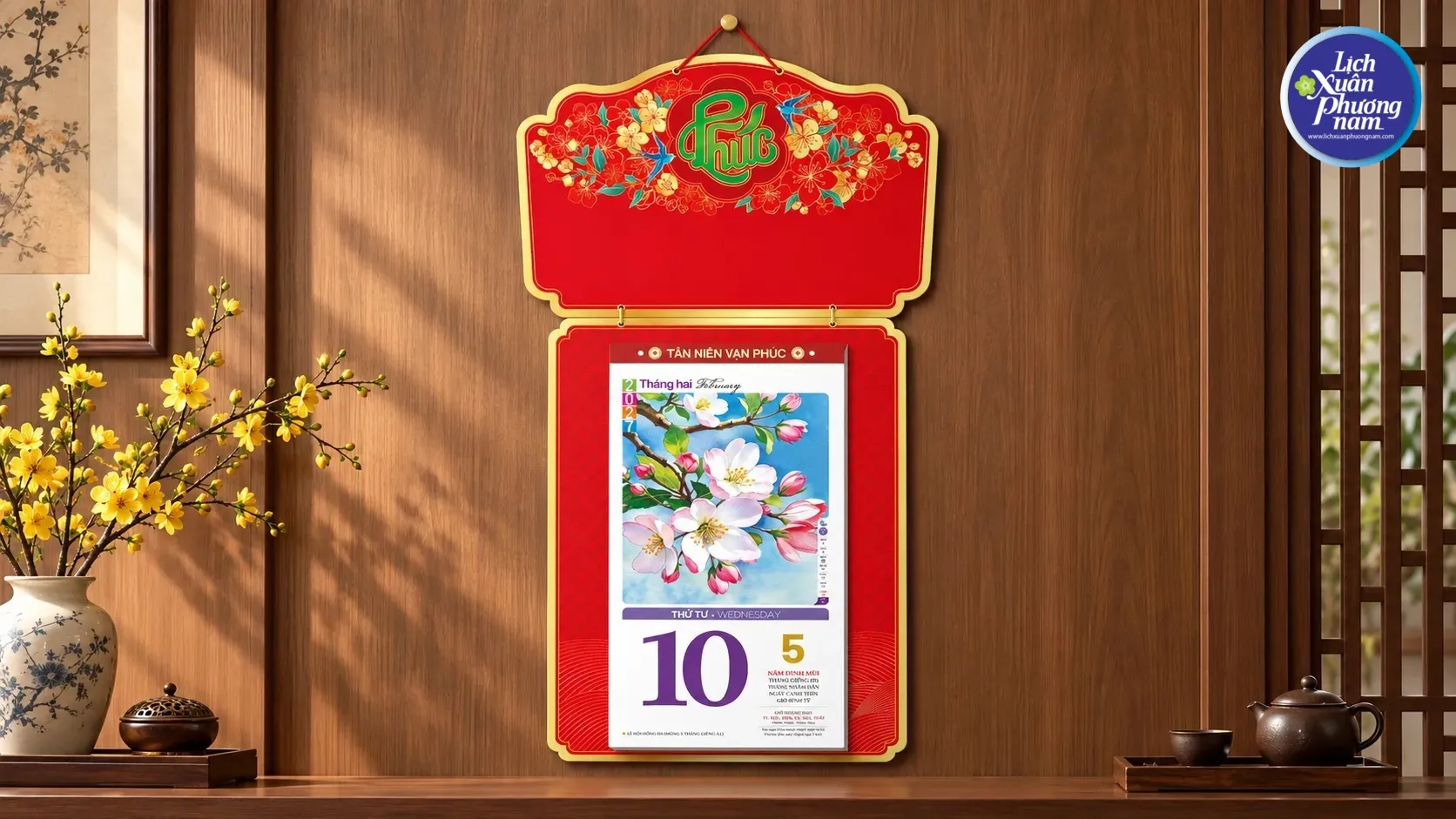 Lịch treo tường Tết Đinh Mùi 2027 là quà tặng thiết thực, giúp doanh nghiệp trang trí, gửi lời chúc và gắn kết. Lịch treo tường Tết Đinh Mùi 2027 là quà tặng thiết thực, giúp doanh nghiệp trang trí, gửi lời chúc và gắn kết.