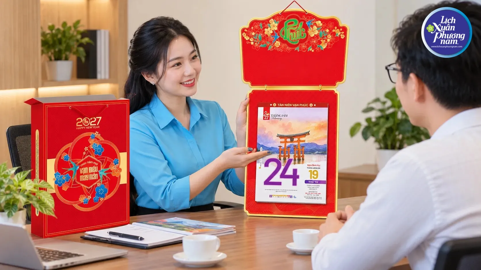 Lịch nghệ thuật in logo khéo léo giúp truyền cảm hứng thành công