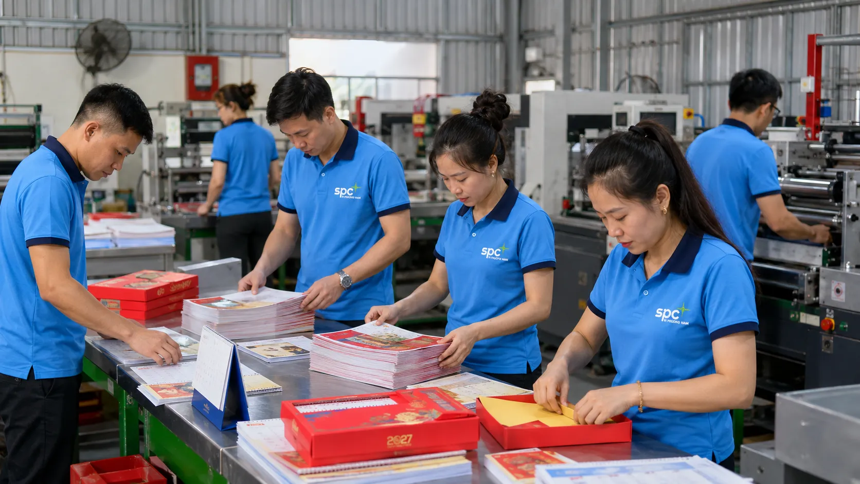 Mẫu lịch bloc có in logo Tết Đinh Mùi 2027 cho doanh nghiệp