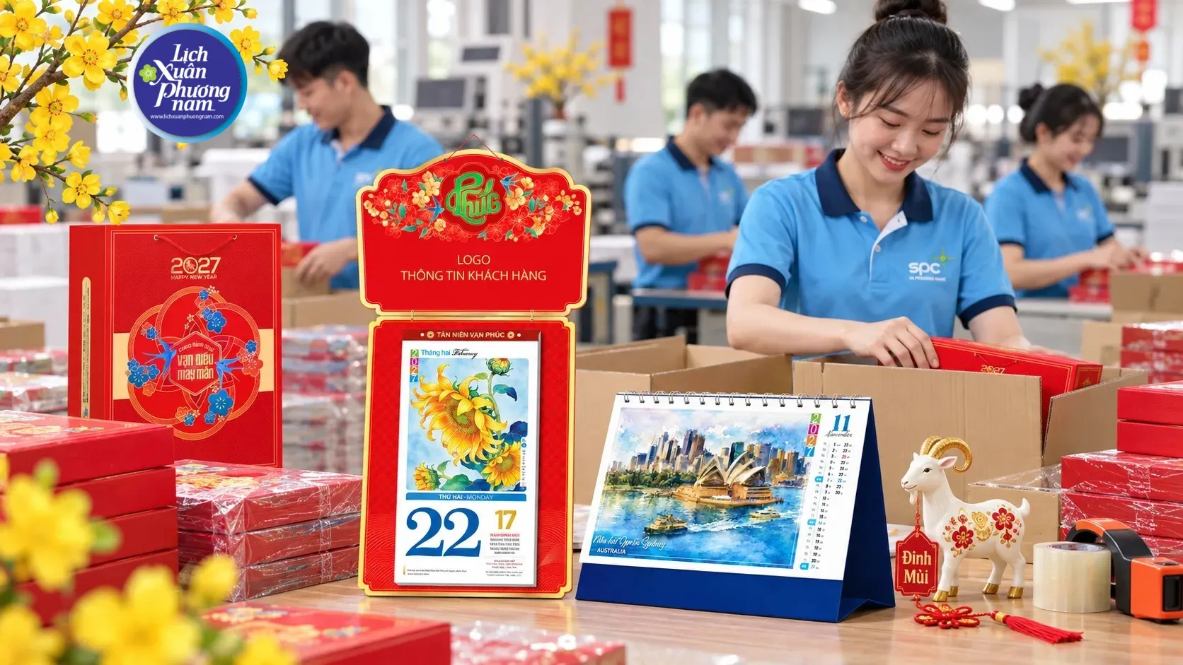 Quy trình in lịch bloc chuyên nghiệp gồm thiết kế, in ấn và kiểm tra nghiêm ngặt