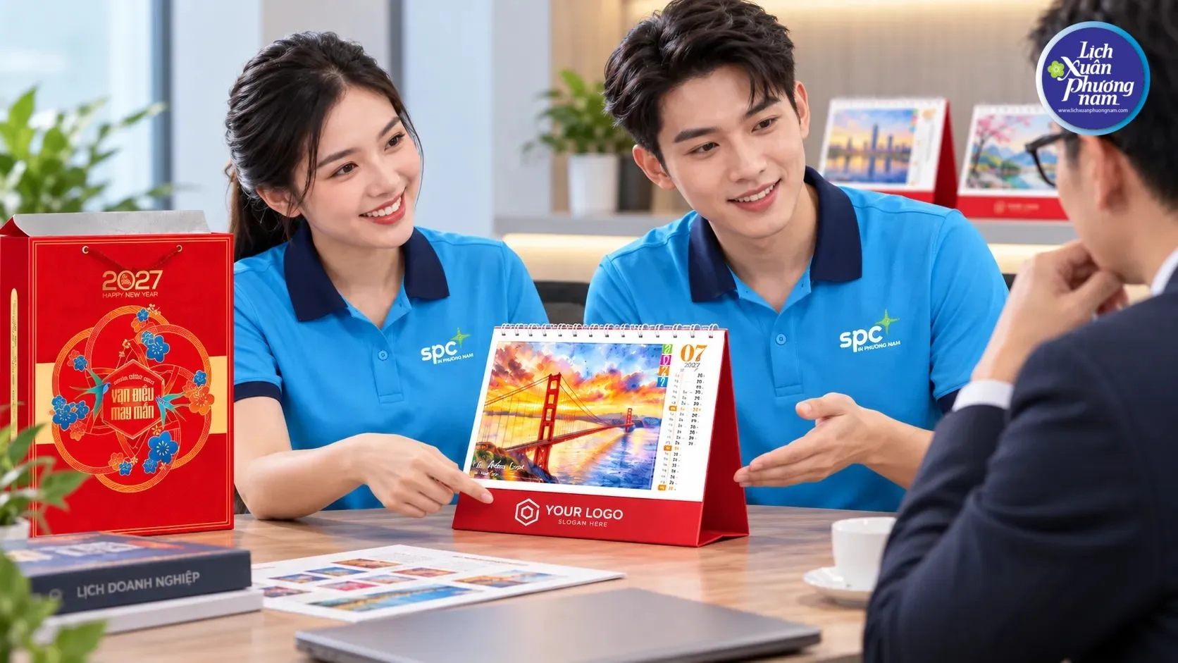 Mẫu lịch để bàn in sẵn giúp doanh nghiệp tiết kiệm thời gian, dễ chọn lựa và sở hữu quà Tết chuyên nghiệp.