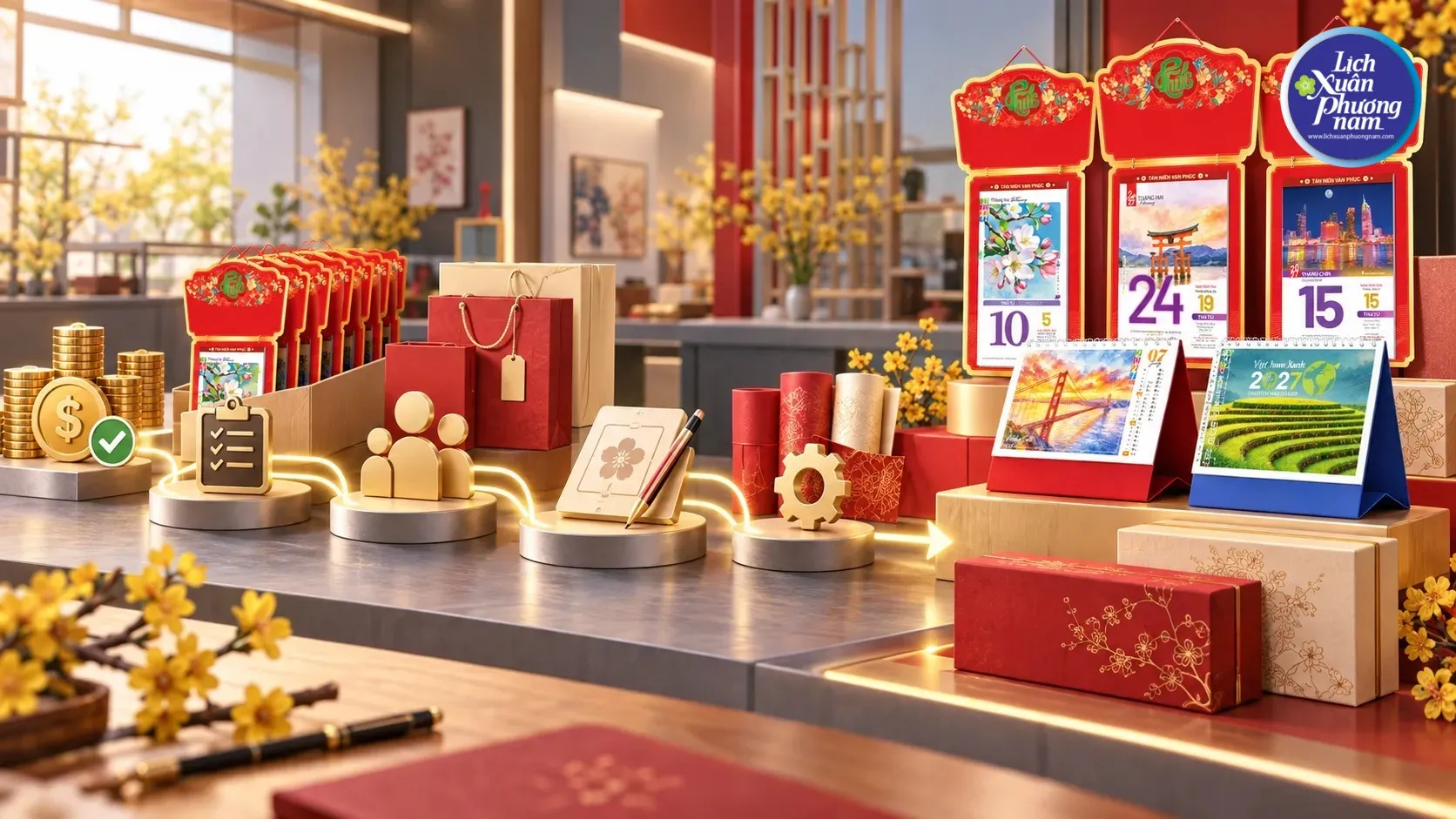 Đặt in sớm giúp doanh nghiệp chủ động, đảm bảo chất lượng lịch bloc Đặt in sớm giúp doanh nghiệp chủ động, đảm bảo chất lượng lịch bloc