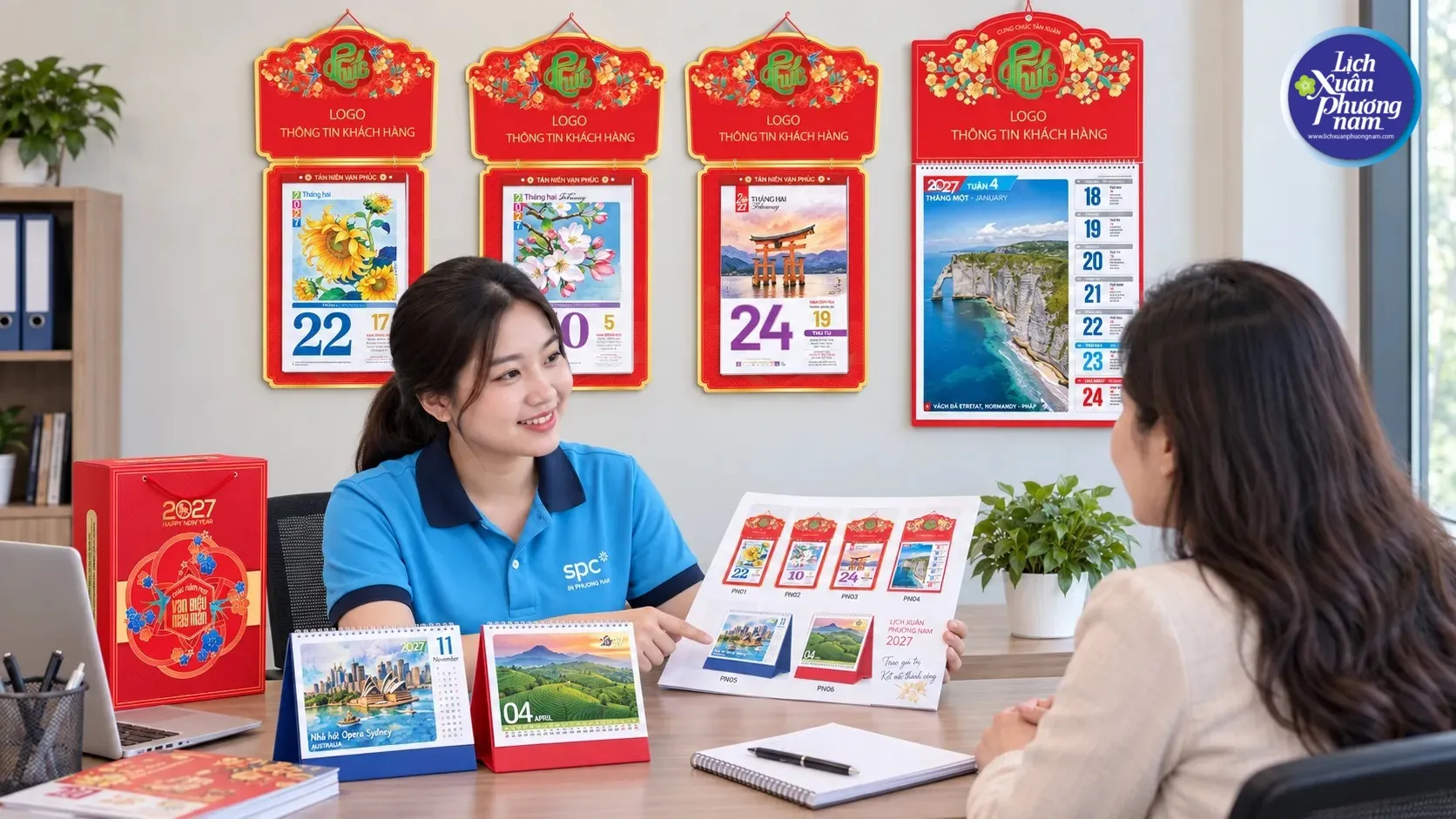 Lịch để bàn là điểm chạm thương hiệu hiệu quả, giúp logo và thông điệp doanh nghiệp hiện diện liên tục, lâu dài.