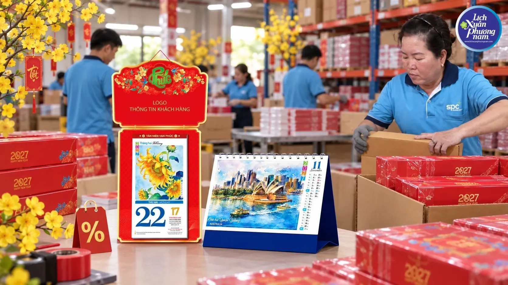 Hình ảnh gắn liền doanh nghiệp: biến lịch Tết thành câu chuyện riêng Hình ảnh gắn liền doanh nghiệp: biến lịch Tết thành câu chuyện riêng