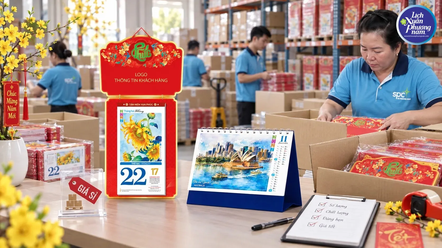 Lịch phong cảnh là món quà thân tình, gắn kết với cội nguồn
