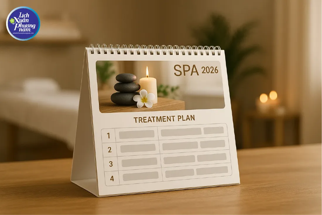 Lịch để bàn spa nên thiết kế liệu trình theo mùa, tăng tính hữu ích và độc đáo Lịch để bàn spa nên thiết kế liệu trình theo mùa, tăng tính hữu ích và độc đáo