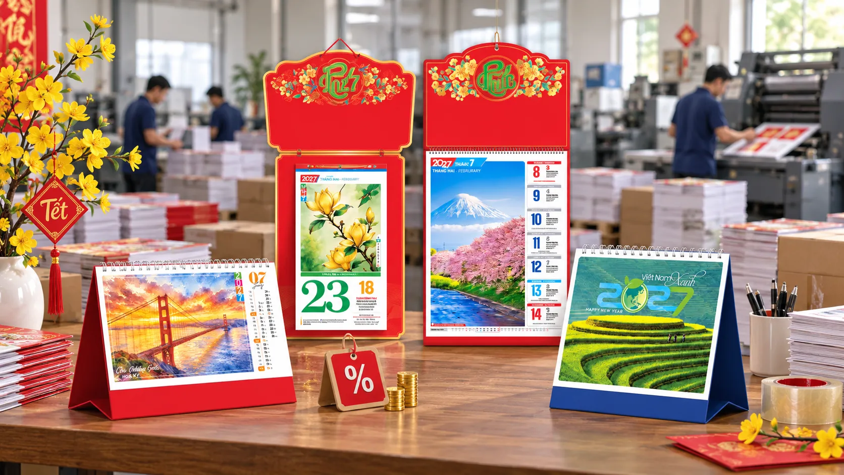 xưởng in lịch tết chiết khấu cao