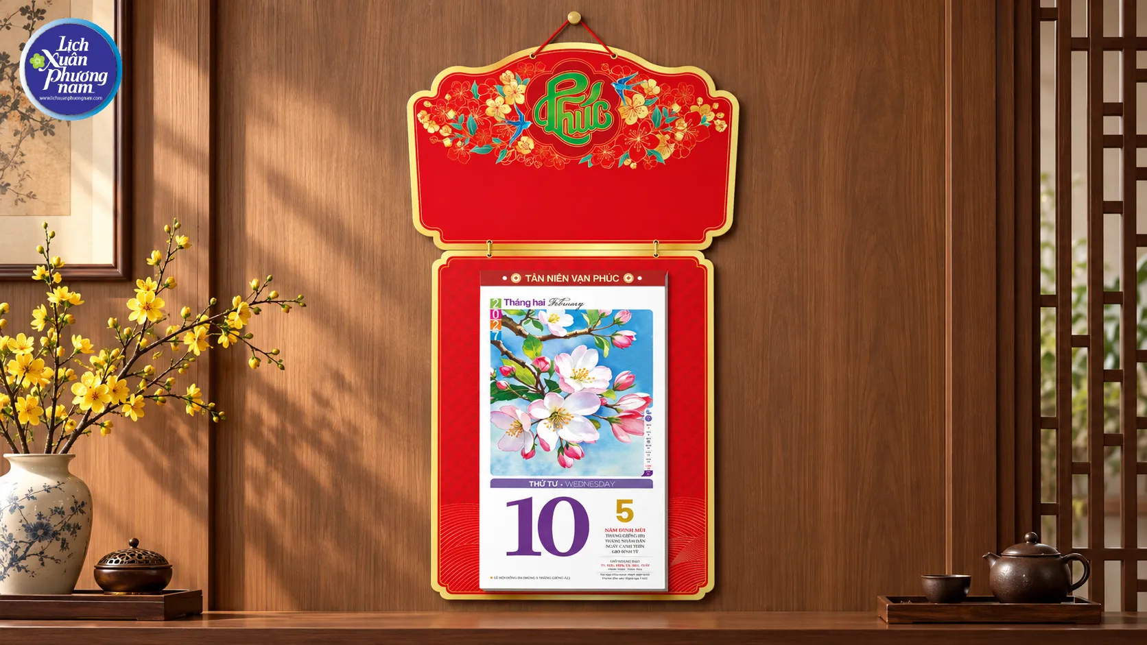 PN01 nổi bật với sắc hoa rực rỡ và thông điệp “Hoa Khai Phú Quý”, gửi gắm lời chúc may mắn, thịnh vượng