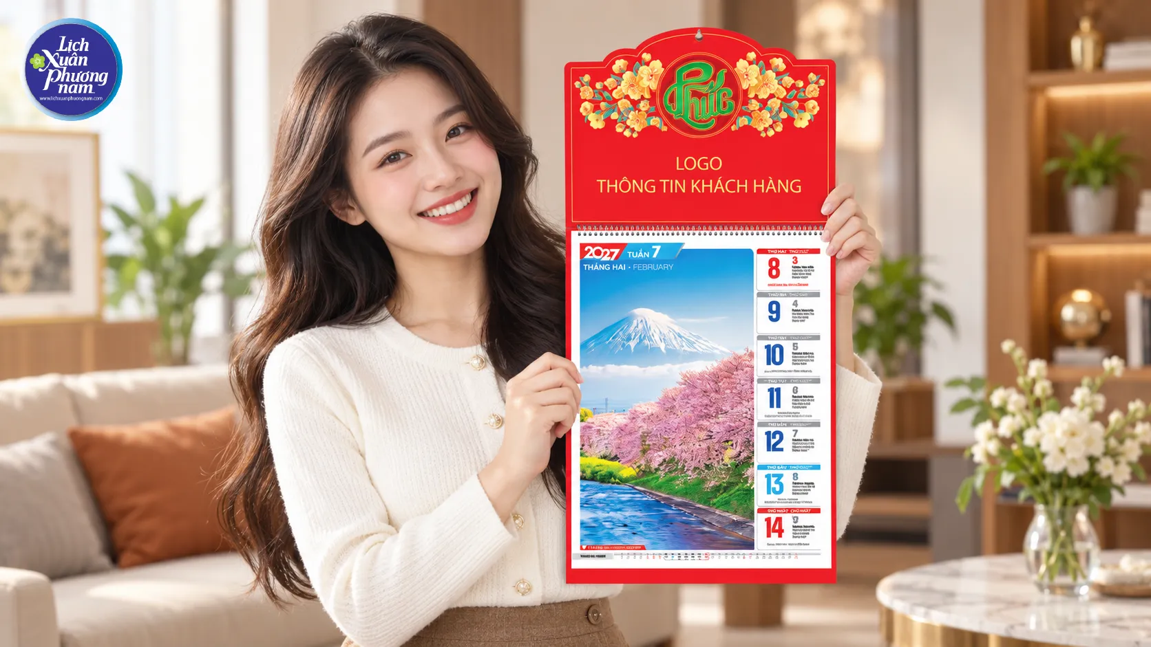 Lịch Tết chỉn chu vừa phục vụ nhu cầu xem ngày, vừa giúp thương hiệu hiện diện tự nhiên