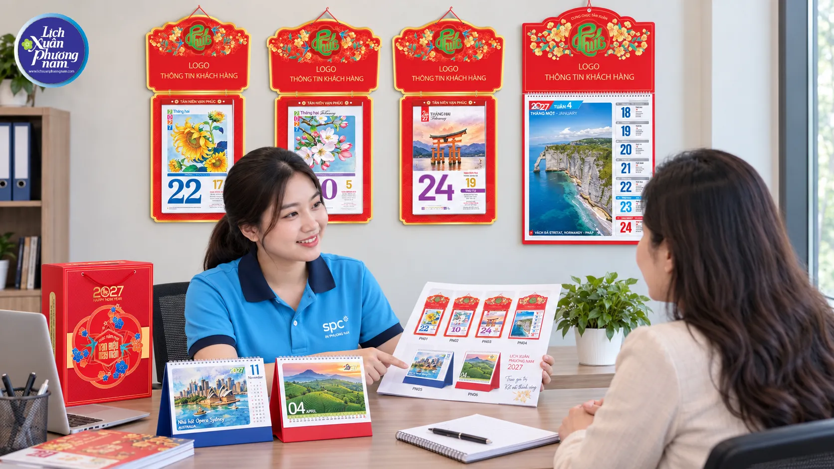 Lịch Xuân Phương Nam 2027 đa dạng từ lịch bloc đến lịch bàn, kết hợp thẩm mỹ nghệ thuật và thông điệp ý nghĩa