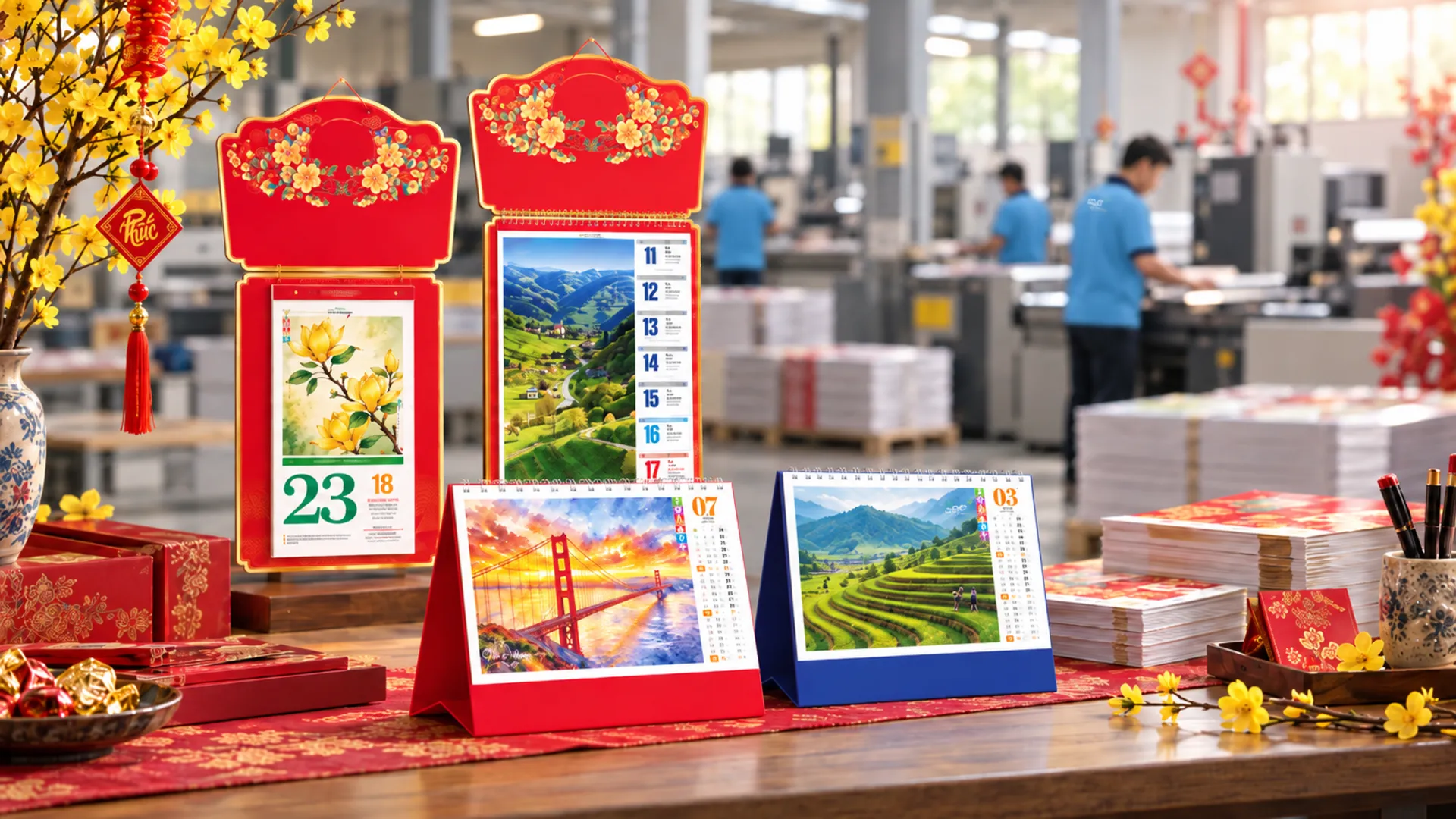 Làm lịch Tết