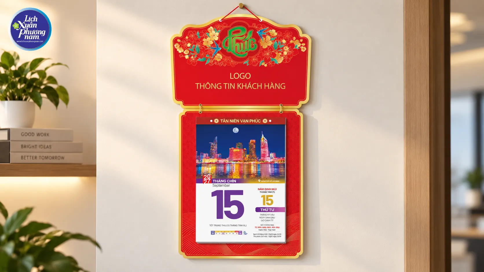 Dòng lịch bloc phù hợp quà tặng đối tác nhờ hình thức trang trọng, kích thước nổi bật và nhiều kỹ thuật hoàn thiện tinh tế