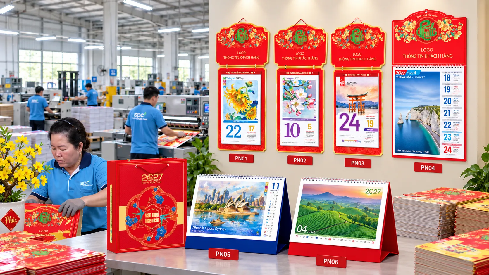 Mẫu lịch Tết 2027