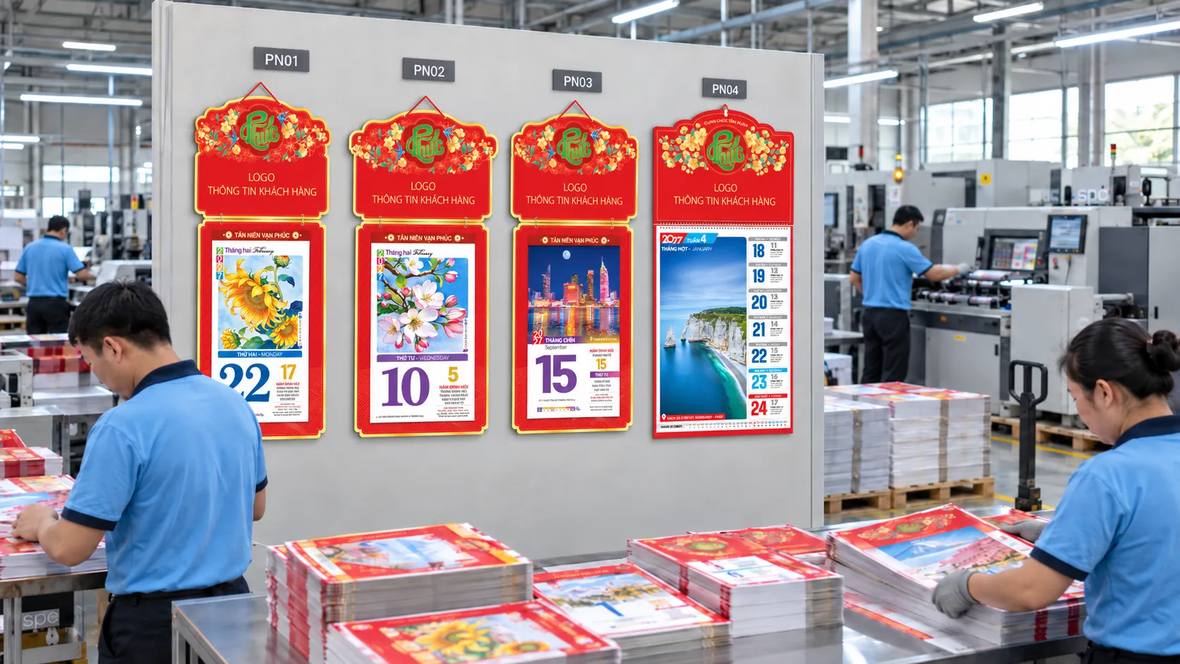 mẫu lịch bloc Tết 2027