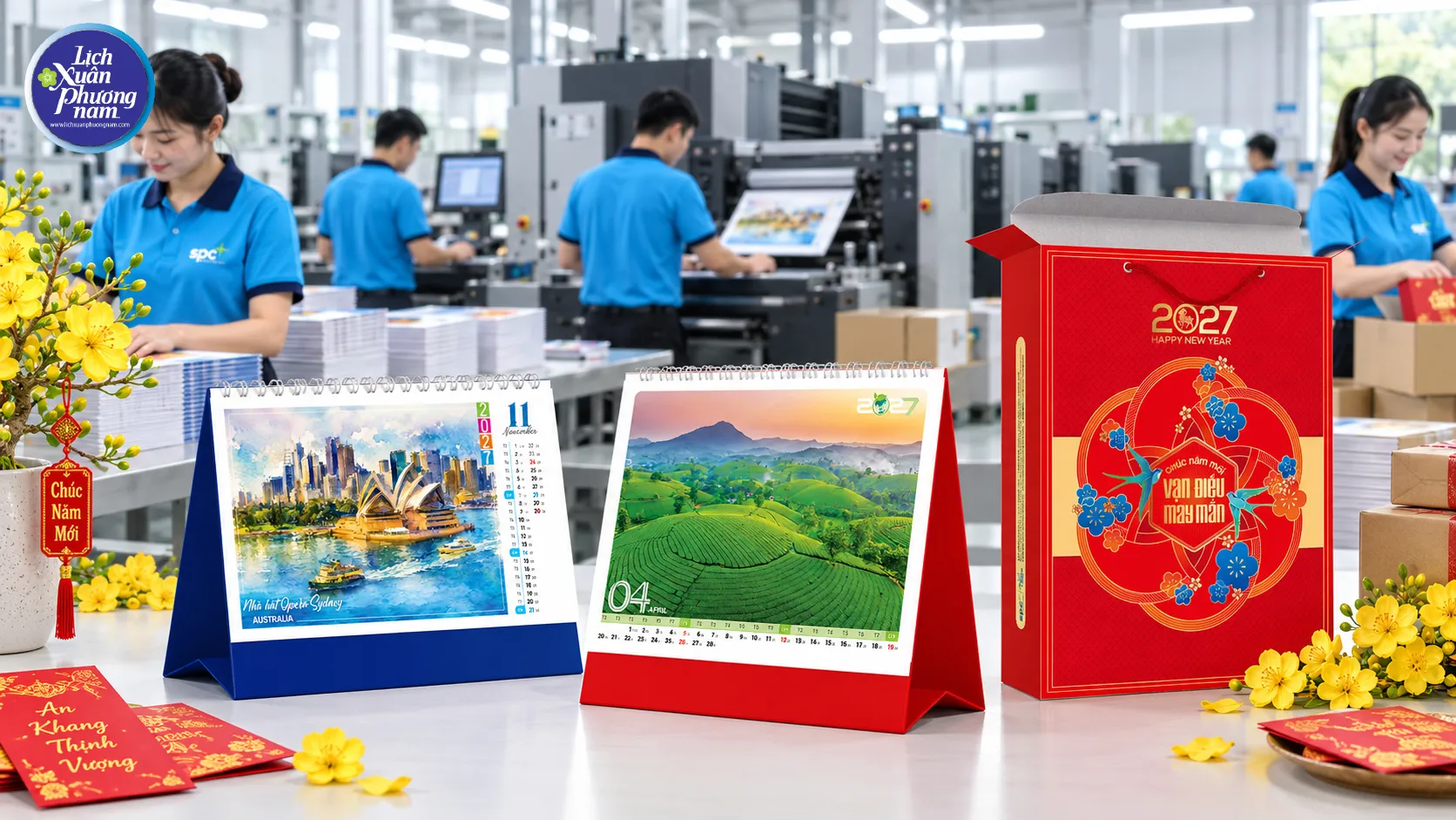 Thiết kế nhỏ gọn, dễ sử dụng giúp lịch để bàn 2027 trở thành món quà doanh nghiệp thiết thực