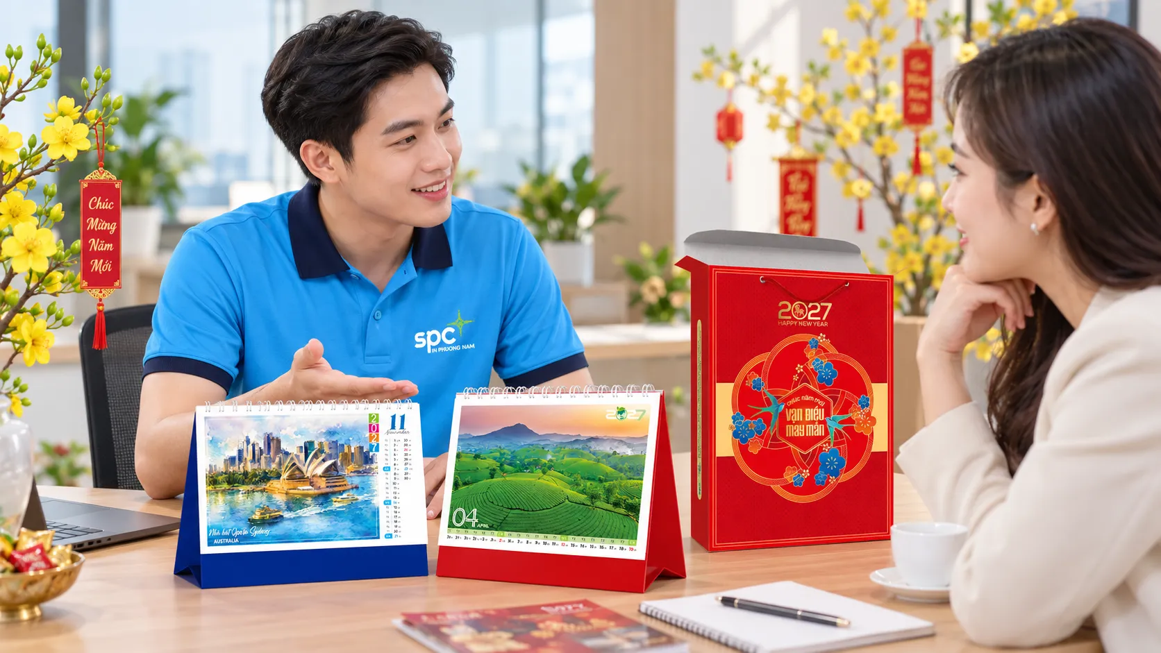 mẫu lịch để bàn 2027
