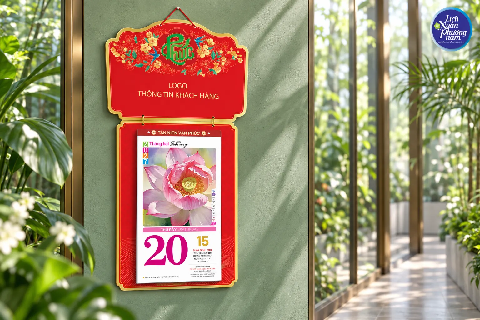 Chủ đề thiên nhiên và màu sắc hài hòa giúp bìa lịch Tết tạo cảm giác tươi mới, gần gũi. Chủ đề thiên nhiên và màu sắc hài hòa giúp bìa lịch Tết tạo cảm giác tươi mới, gần gũi.